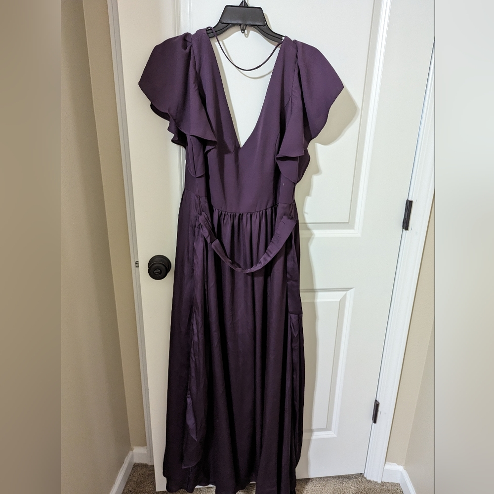 Bridesmaids dress plum size 14